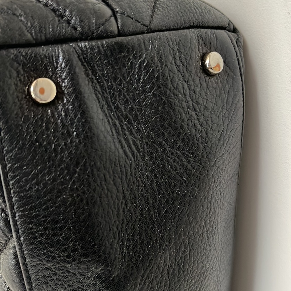 Authentic Kate Spade black quilted leather purse with gold hardware. - Picture 13 of 17